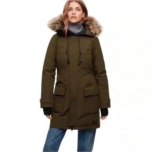 Aritzia TNA Bancroft Parka Winter Jacket Coat Dark Olive  Green Size XXS - Picture 2 of 16